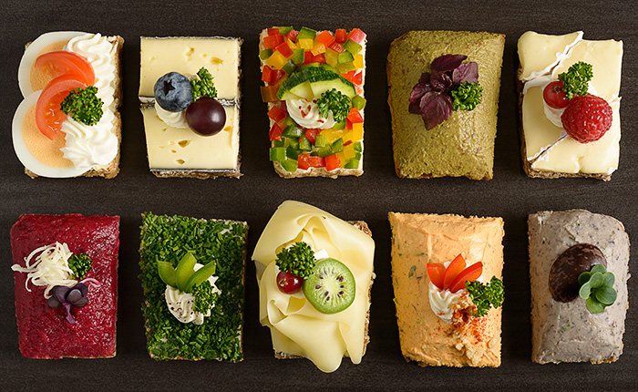 Vegetarische und vegane Minibrötchen