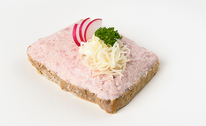 Schinkenkrenaufstrich-Brötchen