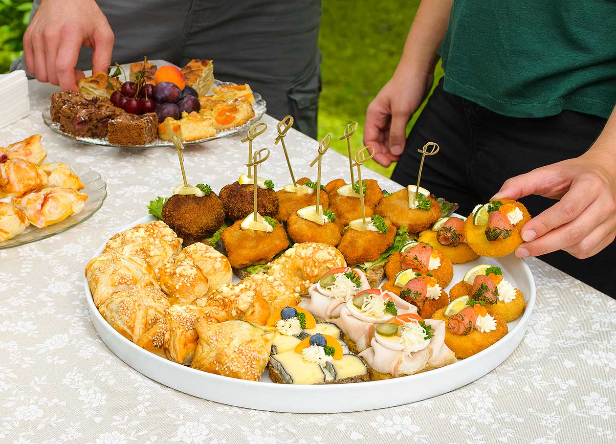 Verschiedene Fingerfood-Spezialitäten für Veranstaltungen in Graz und Umgebung