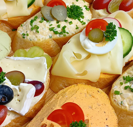 Vegetarische Sandwich-Selektion
